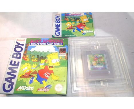 Nintendo Gameboy game: Bart Simpsons Escape from Camp Deadly, cartridge with manual and box. P&amp;P Group 1 (£14+VAT for the