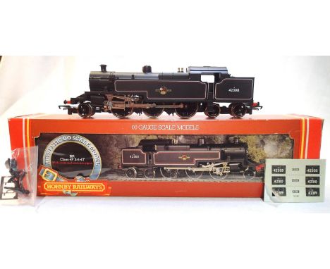 OO scale Hornby R062, class 4P, 2.6.4 tank Black, Late Crest, 42308 in excellent to near mint condition, with crew and altern