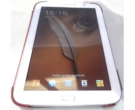 Samsung Galaxy Note 8.0 tablet computer, model GT-N5110, no charger, working at lotting. P&amp;P Group 3 (£25+VAT for the fir