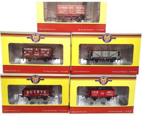 OO scale, Oxford Rail 5x assorted wagons, all in excellent condition, slight storage wear to boxes, all different. P&amp;P Gr