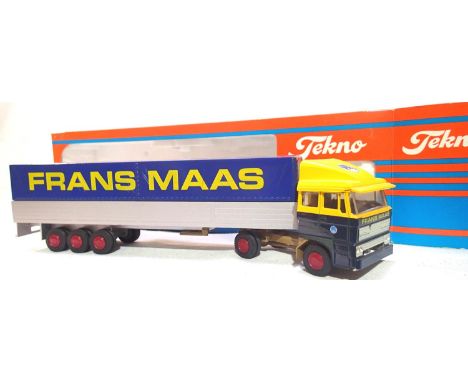 Tekno Big Trucks, DAF 2800 with covered trailer, Frans Maas, excellent condition, storage wear to box. P&amp;P Group 1 (£14+V