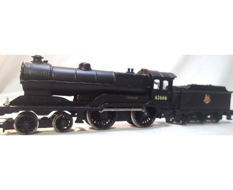 OO scale kit built class D11, loco and tender, white metal, finished as 62666, Zeebrugge, Black, Early Crest, built to a fair