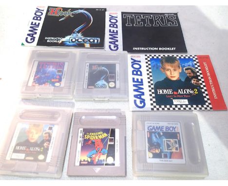 Nintendo Gameboy Games: loose cartridges including Hook, The Amazing Spiderman, Hope Alone 2, Star Trek and Tetris (5). P&amp
