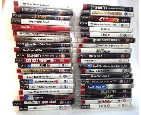 Forty PlayStation 3 games including Call of Duty Modern Warfare 3 and FIFA 13. P&amp;P Group 2 (£18+VAT for the first lot and