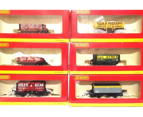 OO scale, Hornby, 6x Private Owner wagons, all different, excellent condition, slight storage wear to boxes. P&amp;P Group 1 