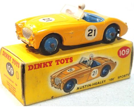 Dinky Toys 109 Austin Healey 100 in very good condition, box is fair. P&amp;P Group 1 (£14+VAT for the first lot and £1+VAT f