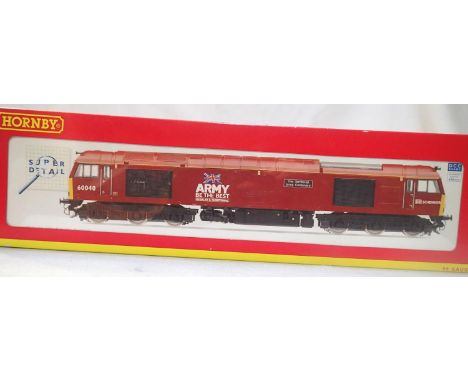 OO gauge Hornby R2883 class 60 diesel, 60040, The Territorial Army Centenary D.B Schenker Maroon, in near mint condition, sli