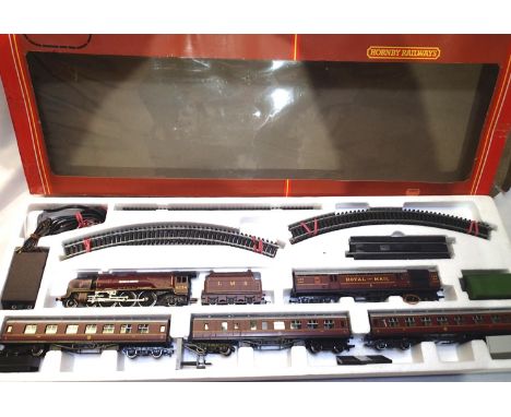 OO scale, Hornby R542 Duchess Mail Train Set, comprising, Duchess of Abercorn, 6234, LMS maroon (1x smoke deflector damaged),