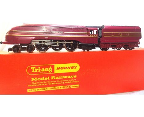 OO scale Triang R871 Coronation class, 6244, King George VI, LMS Maroon in very good condition, fading/dulled to one side, bo