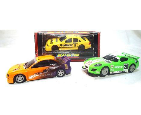 Three Scalextric slot cars, in very good to excellent condition, unboxed, one poor box. P&amp;P Group 1 (£14+VAT for the firs