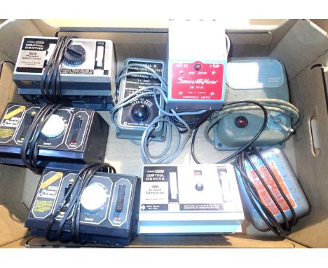 Model railway controllers: Hornby, Meccano, Minimodels, mostly in good condition. P&amp;P Group 3 (£25+VAT for the first lot 