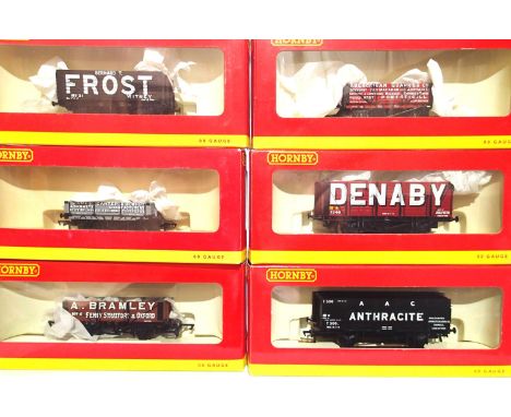 OO scale, Hornby, 6x Private Owner wagons, all different, excellent condition, slight storage wear to boxes. P&amp;P Group 1 