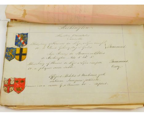 Col. Gervase Holes. Heckington and Great Hale Churches, Manuscript Account of The Coats of Arms Found In The Churches of Heck