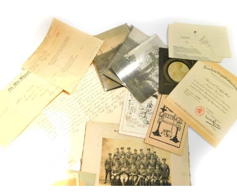 A WWI Army Commission, named to Joseph Boswell, 2nd Lieutenant, dated 22nd July 1915, photographs of 2nd Lieutenant, later Ca