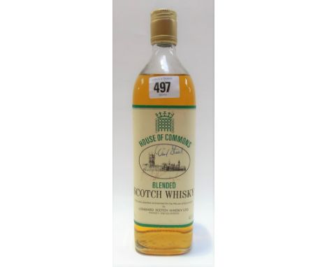 75cl bottle of blended Scotch whisky produced by Lombard Scotch Whisky Ltd for the House of Commons, signed by David Steele a