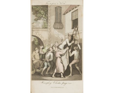 Smollett (Tobias) The Miscellaneous Works, 6 vol., hand-coloured engraved frontispieces by Thomas Rowlandson, light soiling t