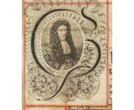 William III & Queen Mary II. Explication of recovery relating to the Winstone family, engraved portraits of William and Mary 