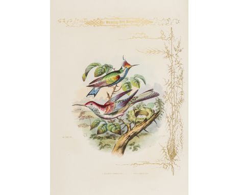 Humming Birds.- Jerrard (Paul, lithographer) The Humming Bird Keepsake, [vol. IV of "Gems for the Drawing Room"], title, text