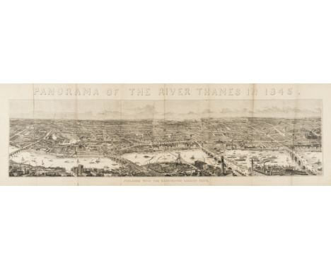 London.- Illustrated London News (The). Panorama of London and the River Thames, from Millbank to Greenwich and beyond, wood-