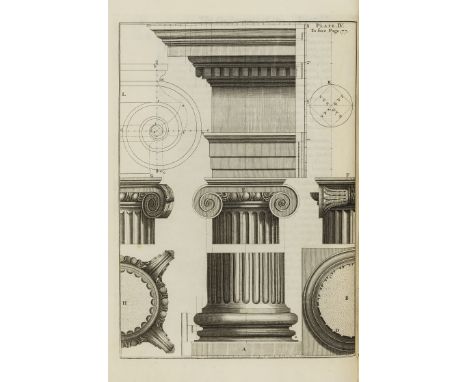 NO RESERVE Architecture.- Perrault (Claude) A Treatise of the Five Orders in Architecture, translated by John James, second e