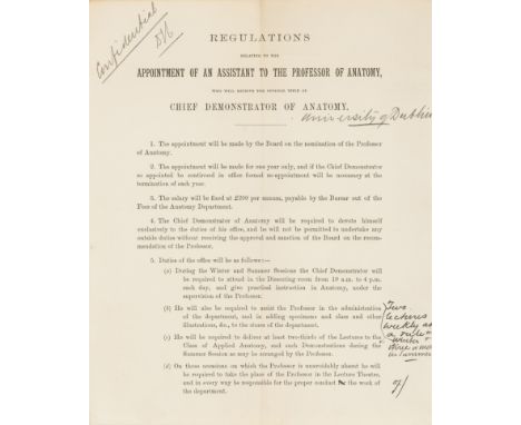 Professor of Anatomy.- Waterston (David, Professor of Anatomy, University of St Andrews) Collection of papers, correspondence