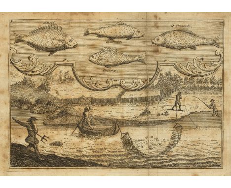 Angling.- Saunders (James) The Compleat Fisherman, first edition, folding engraved plate, woodcut tail-piece of sailing ship 