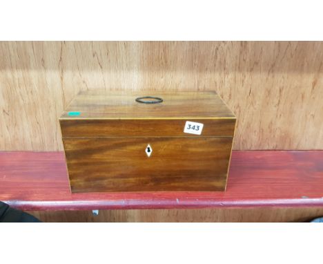 SHERATON MAHOGANY TEA CADDY