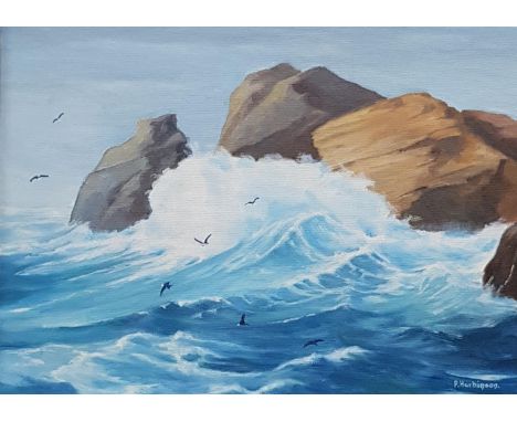 OIL ON BOARD SEASCAPE