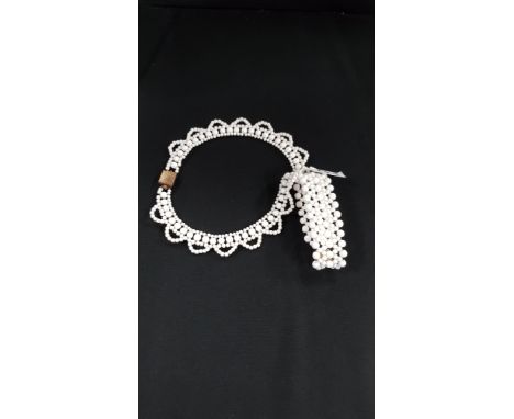 VINTAGE ART DECO CHOKER NECKLACE AND BRACELET