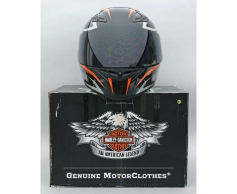 Motorradhelm, Harley-Davidson. Schwarz. Gepflegter Zustand. Größe L. 59-60. Mit Schutzhülle und Karton.