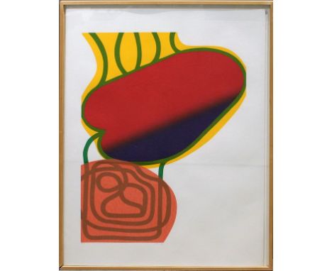 Werner, Thomas (geb. 1957 in Neu-Ulm) "Iris". Farbsiebdruck/Papier, re. u. mit Bleistift sign. und dat. 1996 sowie li. u. Ex.