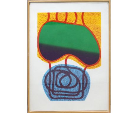 Werner, Thomas (geb. 1957 in Neu-Ulm) "Iris". Farbsiebdruck/Papier, re. u. mit Bleistift sign. und dat. 1996 sowie li. u. Ex.