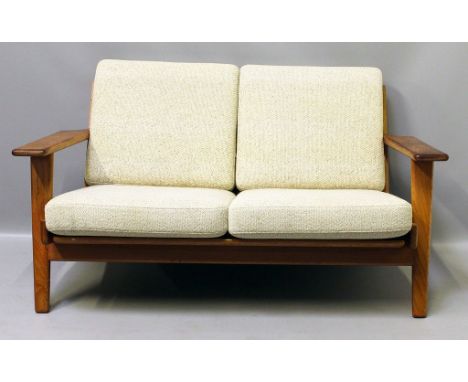 Wegner, Hans J. (1914 Tondern - Kopenhagen 2007) Zweisitzer Sofa. "GE 290" oder "Plank Sofa". Gestell aus Eichenholz, geölt, 