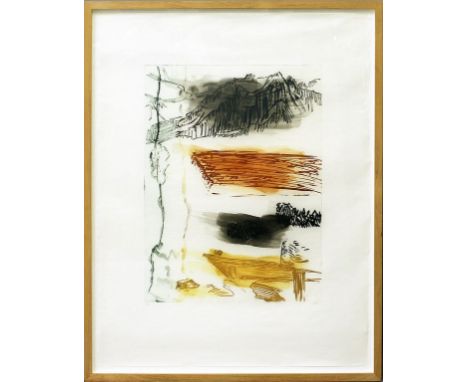 Kirkeby, Per (1938 Kopenhagen 2018)  Ohne Titel. Aquatinta/Strichätzung/Japanpapier, re. u. monog. und dat. (20)01, sowie li.