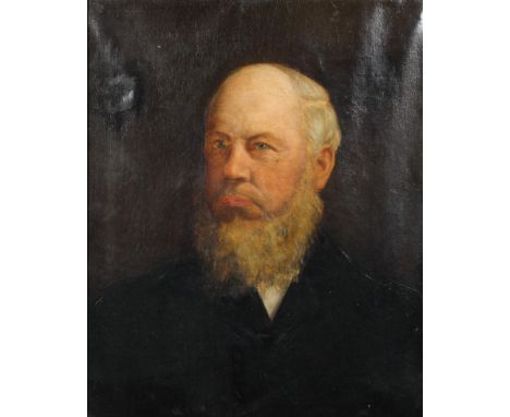 An early 20th century oil on canvas portrait, featuring a distinguished bearded gentleman, in a gilt frame, 62cm x 50cm. 