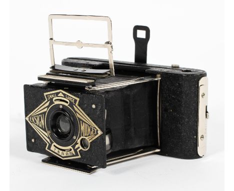 A Houghton Butcher Ensign Midget film camera, circa 1930, stamped PAT No. 271186, 9cm wide