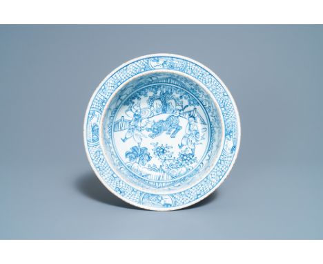 Full title: A Chinese blue and white 'tiger' basin, JiaqingDescription: Dia.: 27,5 cm - H.: 9 cmInformation concerning condit