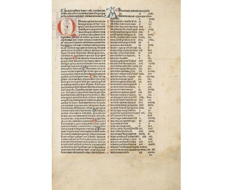 Gregorio I. Moralia, sive Expositio in Job. Venezia, Reynaldus de Novimagio, 14.06.1480. In 2° (324 x 223 mm); [348] carte. 3