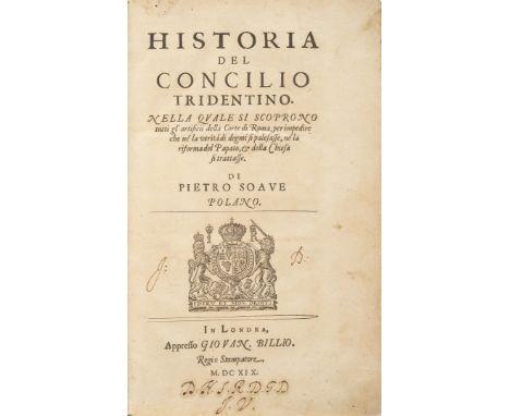 In 2° (302 x 190 mm); [8], 806, [10] pagine. Insegna xilografica dei reali d’Inghilterra sul frontespizio (bruniture.) Legatu