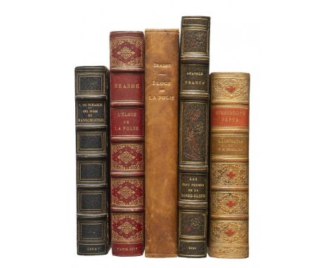 [Legatura]. Lotto di legature d'amatore: Segnaliamo Les sept femmes de la Barbe-Bleue di Anatole France nell'edizione bibliof