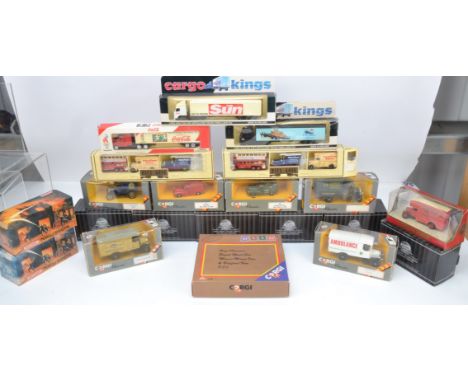 Modern Diecast Vehicles, a boxed collection of vintage and modern commercial vehicles including Matchbox Collectibles US Post