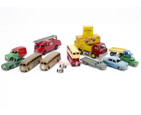 Dinky Toys, including 470 Austin 'Shell' Van, 955 Fire Engine, 281 Luxury Coach (2), 162 Ford Zephyr, 163 Bristol 450, 438 Fo