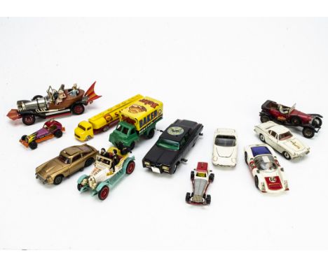 Corgi TV  and Film Toys, including 258 The Saint's Volvo, 268 The Green Hornet's Black Beauty, with three radar spinners and 