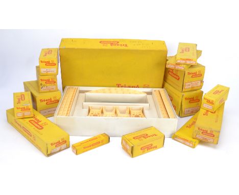Tri-ang TT Gauge boxed and unboxed accessories, T121 Girder Bridge Presentation Set, T35 Diesel Loco Shed (2),T28 (Engine She