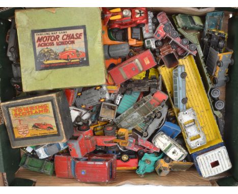 Playworn Diecast Vehicles, a mainly postwar collection in various scales including private, commercial and military, examples