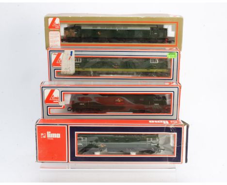 Lima 00 Gauge BR green Diesel Locomotives, Class 40 D354, Class 33 D6506, Deltic Class renumbered D9001 and Warship Class D84