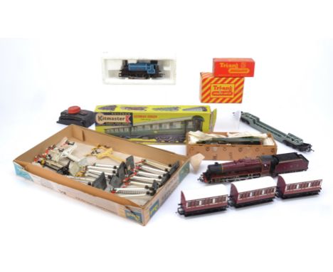 Tri-ang Mainline and Hornby 00 Gauge Locomotives Tri-ang and Crescent Signals and Kitmaster coach, Mainline LMS maroon Jubile