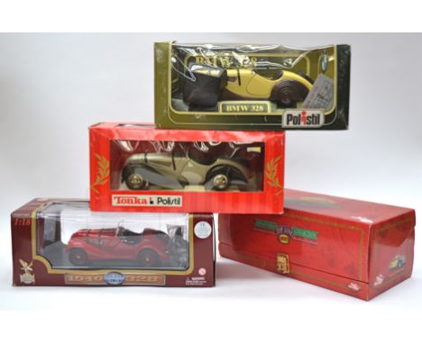 1/18/ and 1/16 Scale Vintage BMW Models, a boxed group comprising, Polistil 01687 328 Sport, TG6 328, Road Legends 92288 1940