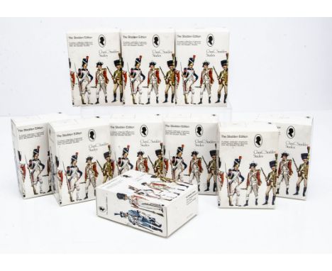 Stadden factory-painted 80mm scale series numbers 11-20 comprising Private Soldier 3rd New Jersey Regiment 1777,  Pipe Major 