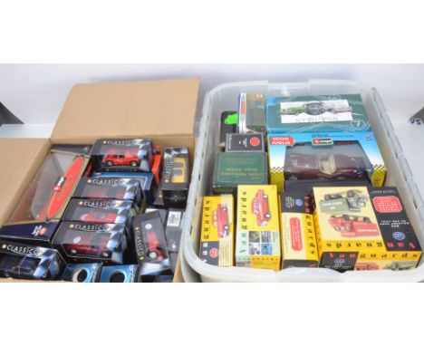 Modern Diecast Vehicles, a boxed collection of vintage and modern private and commercial vehicles in various scales including